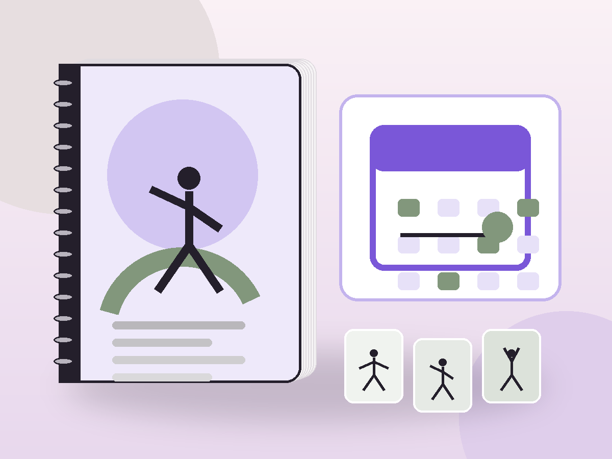 Mockup do planner mensal da instrutora